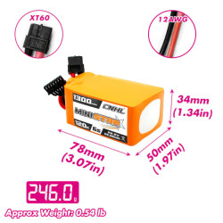 CNHL MINISTAR 6S 1300 mAh 120C/240C LiPo XT60