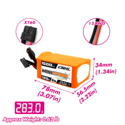 CNHL MINISTAR 6S 1500 mAh 120C/240C LIPO XT60