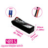 CNHL 3S 6000 mAh Black 65C/130C LIPO EC5 RC